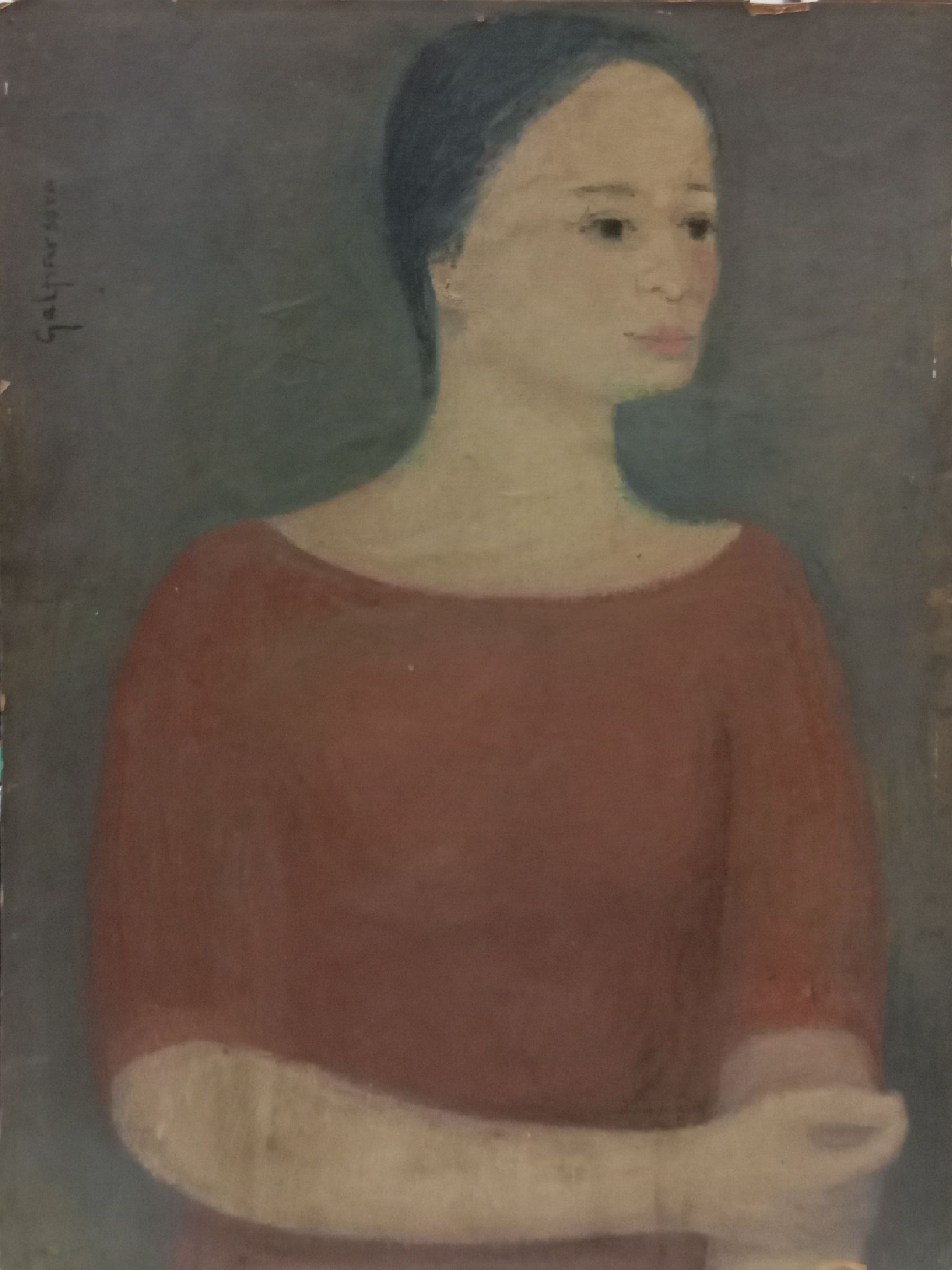 1961-Mujer-69x51-Óleo-sobré-papel
